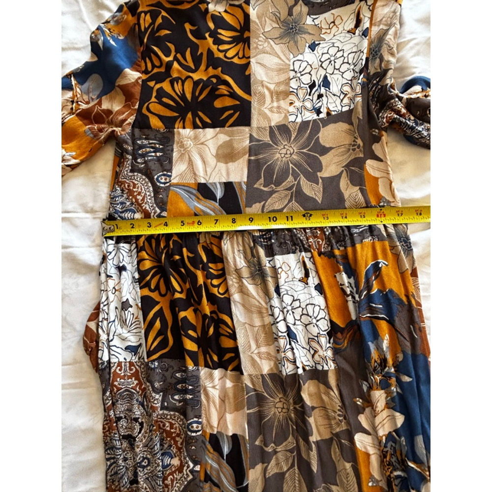 Anthropologie Mare Mare Patchwork Floral Boho Maxi Dress M - Picture 8 of 13